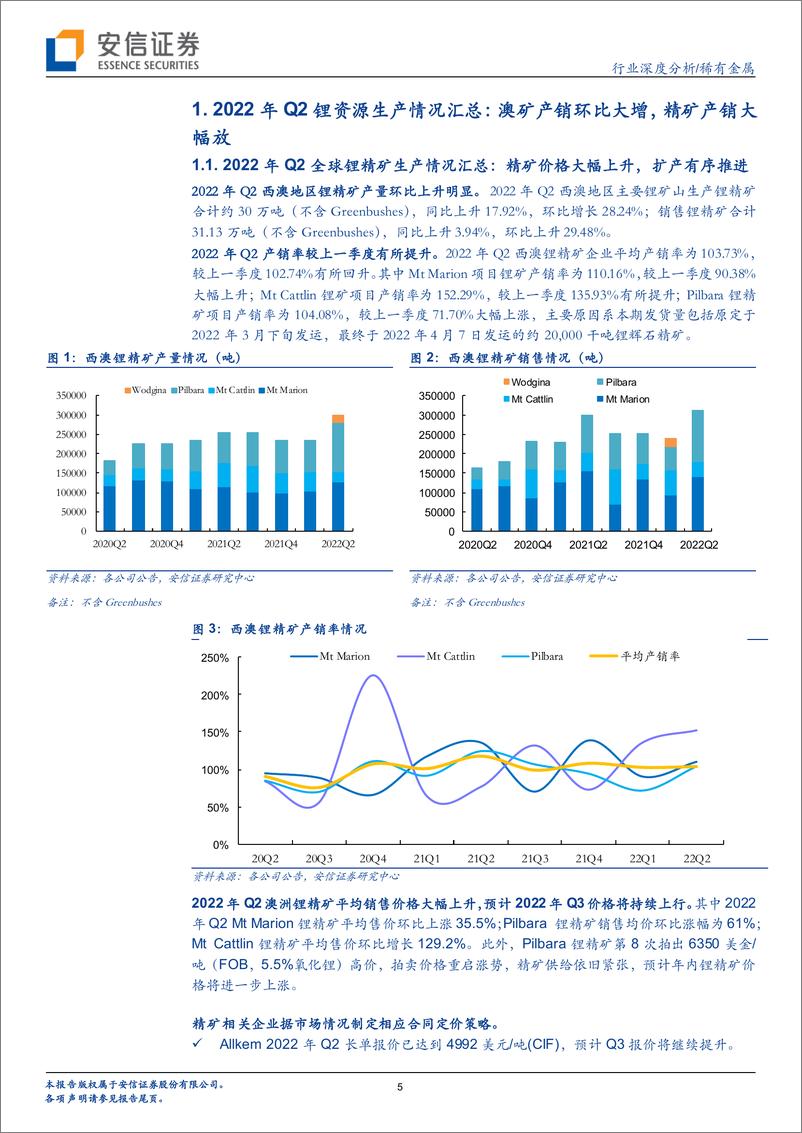 《稀有金属行业资源为王：全球锂矿22年二季报更新-20220830-安信证券-22页》 - 第6页预览图