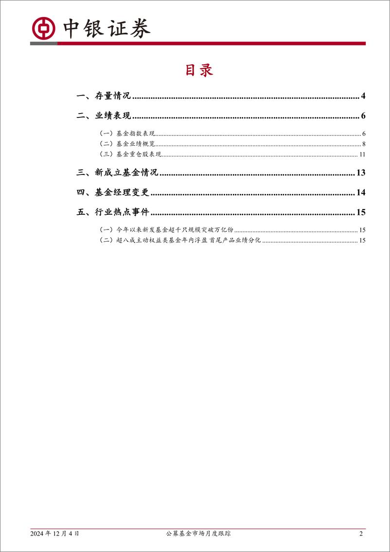 《公募基金市场月度跟踪：市场震荡，本月股票型基金发行份额超过债券型基金-241204-中银证券-18页》 - 第2页预览图