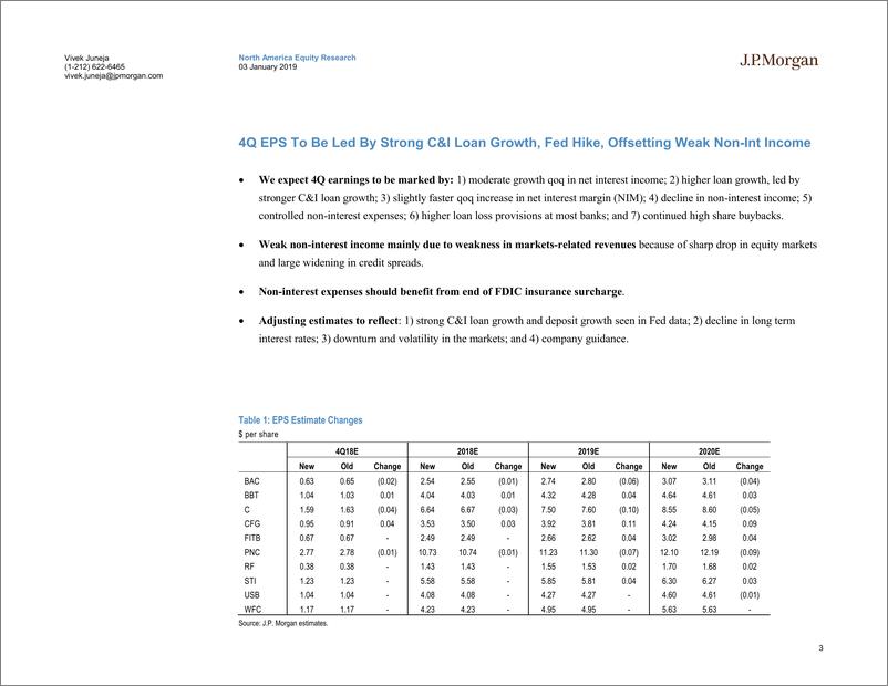 《J.P. 摩根-美股-银行业-美国大型银行业2018年Q4预览-2019.1.3-38页》 - 第4页预览图