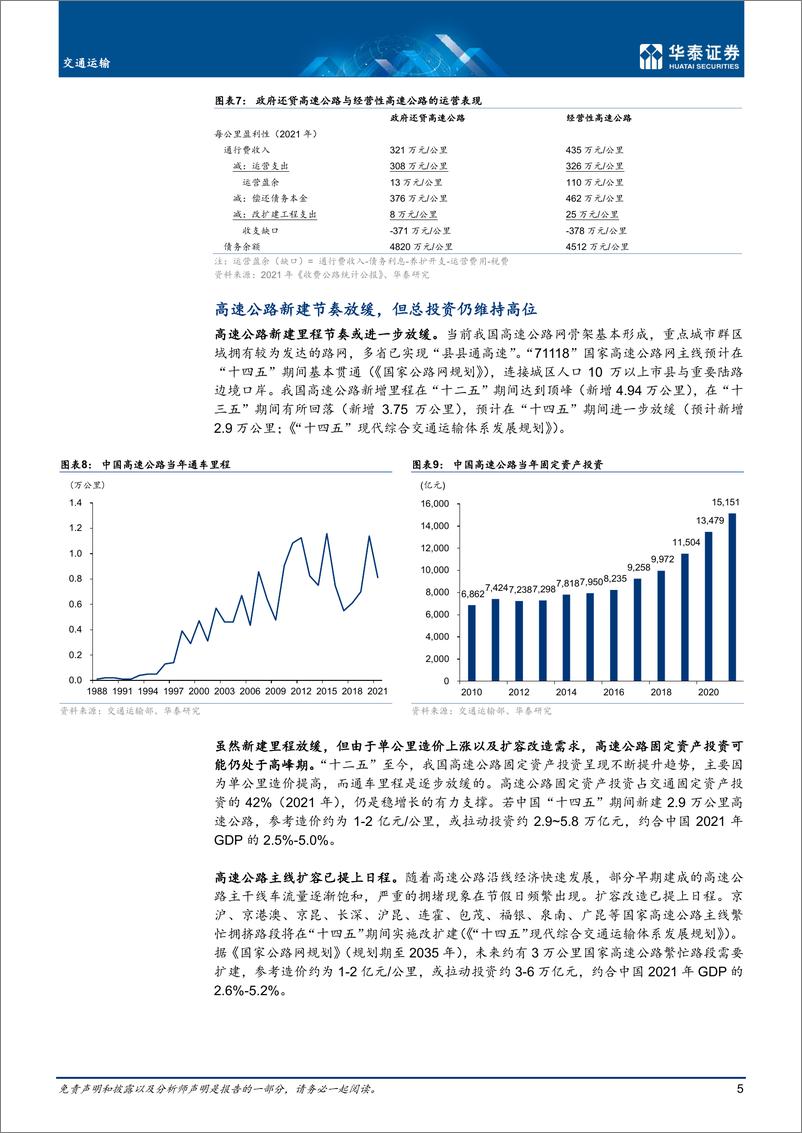 《交通运输行业专题研究：统计公报综述，逆境下的收费公路-20221124-华泰证券-20页》 - 第6页预览图