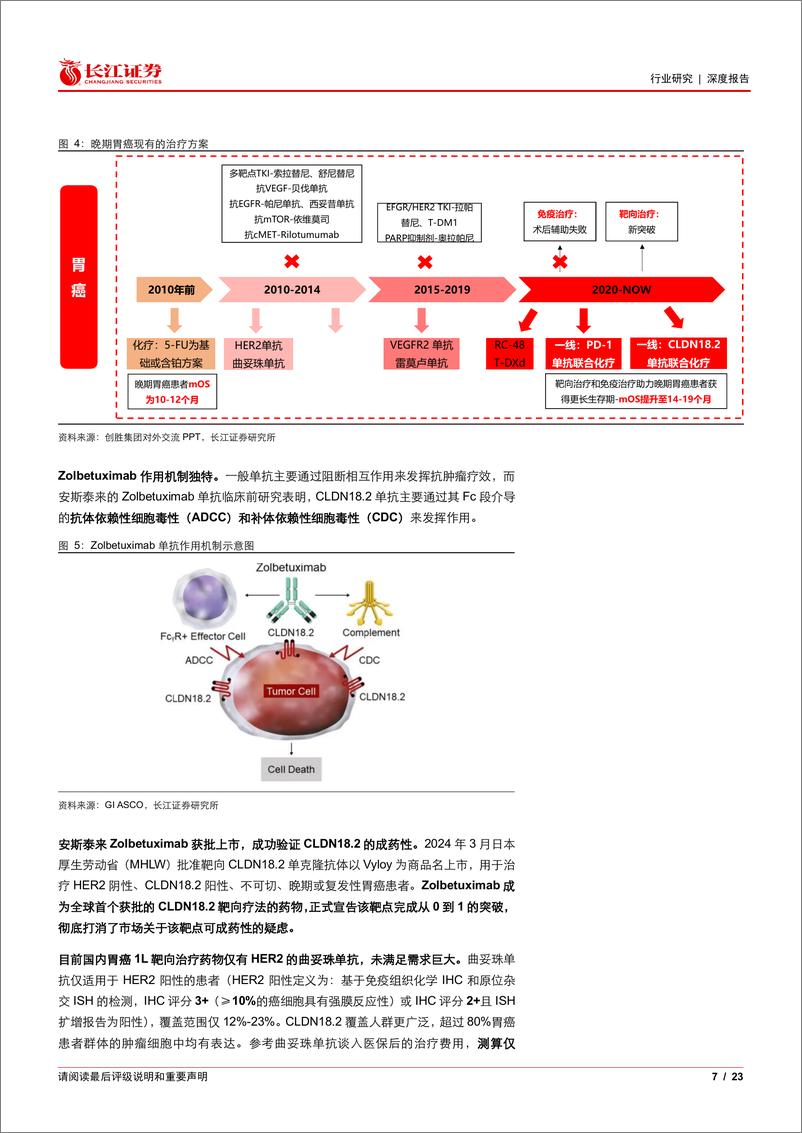 《制药行业聚焦Claudin18.2：国产企业领航全球研发，蓝海市场方兴未艾-240715-长江证券-23页》 - 第7页预览图