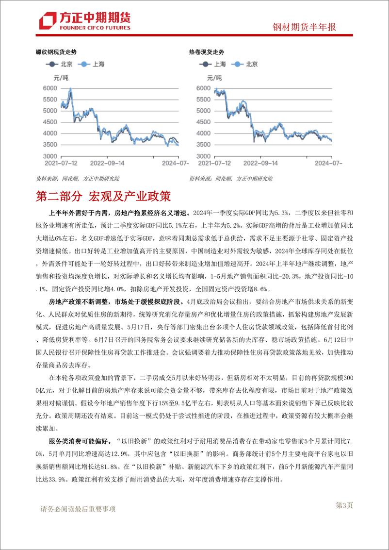 《方正中期期货-2024年下半年钢材市场展望：钢材：供需均有变数，预期不宜过差》 - 第4页预览图