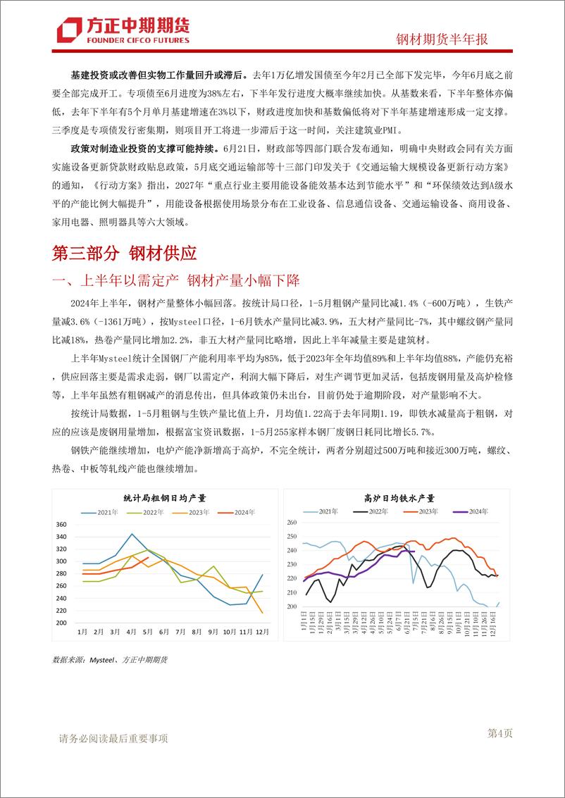 《方正中期期货-2024年下半年钢材市场展望：钢材：供需均有变数，预期不宜过差》 - 第5页预览图