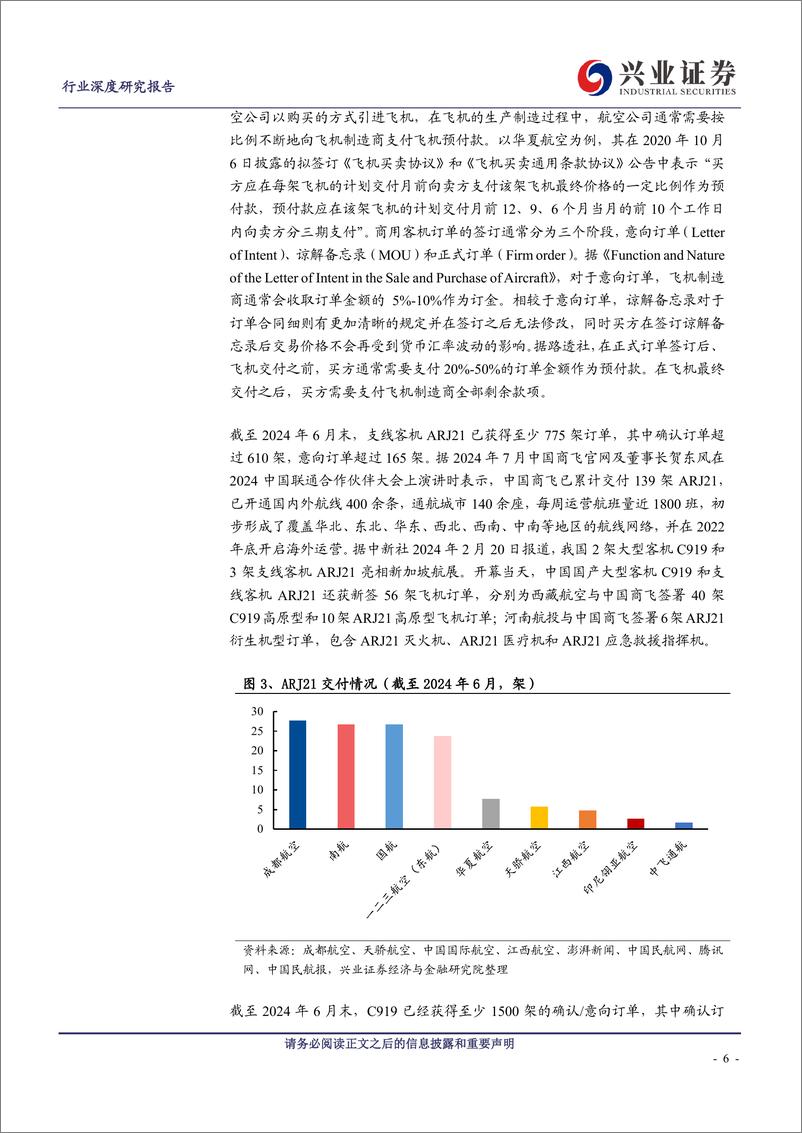 《国防军工行业国产商用大飞机行业深度系列报告(二)：C919批量交付带动航空产业链增长，核心系统有望逐步实现国产替代-240831-兴业证券-36页》 - 第6页预览图