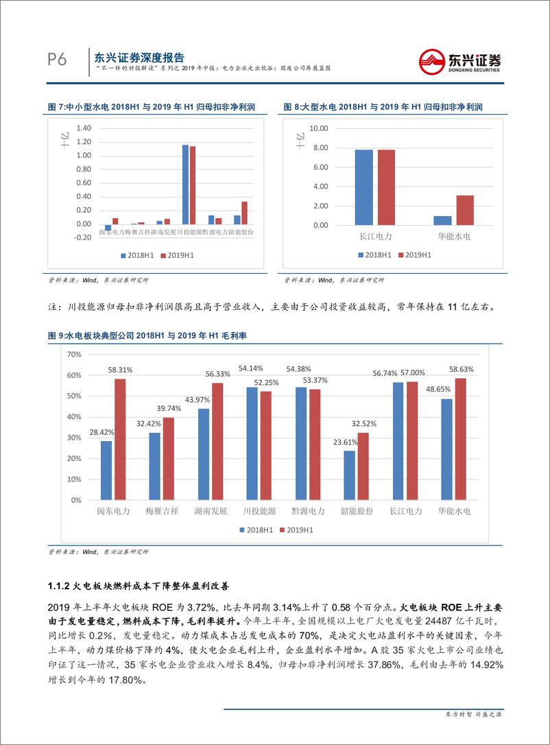 《公用事业及环保行业“不一样的财报解读”系列之2019年中报：电力企业走出低谷；固废公司再展蓝图-20190911-东兴证券-19页》 - 第7页预览图