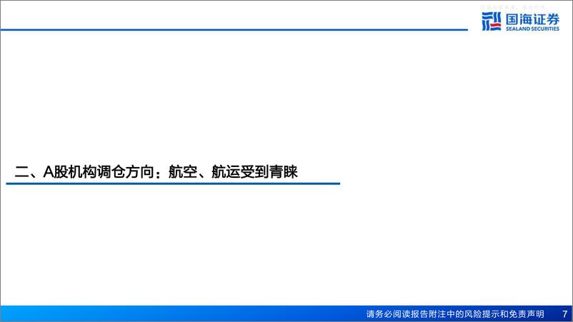 《国海证券-交通运输行业专题报告，1Q2023交运机构持仓分析：行业配置比例小幅回调，机构加仓航空航运-230511》 - 第7页预览图