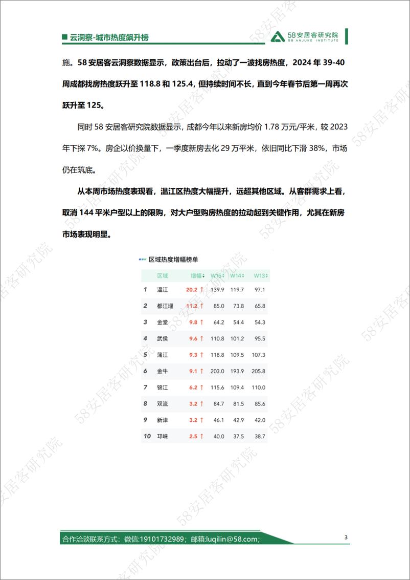 《2024年第15周城市热度飙升榜-8页》 - 第3页预览图