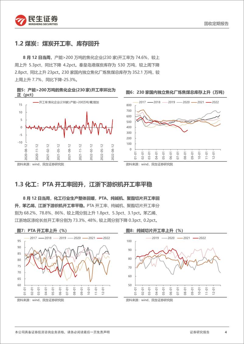 《高频数据跟踪周报：生产修复好转，原油价格平稳-20220813-民生证券-18页》 - 第5页预览图