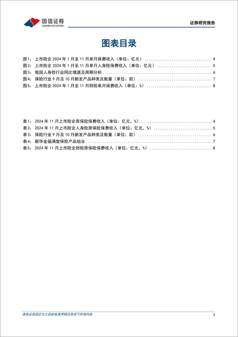 《保险业2024年11月保费收入点评：存款降息叠加产品优化，驱动新一轮“开门红”-241214-国信证券-11页》 - 第3页预览图