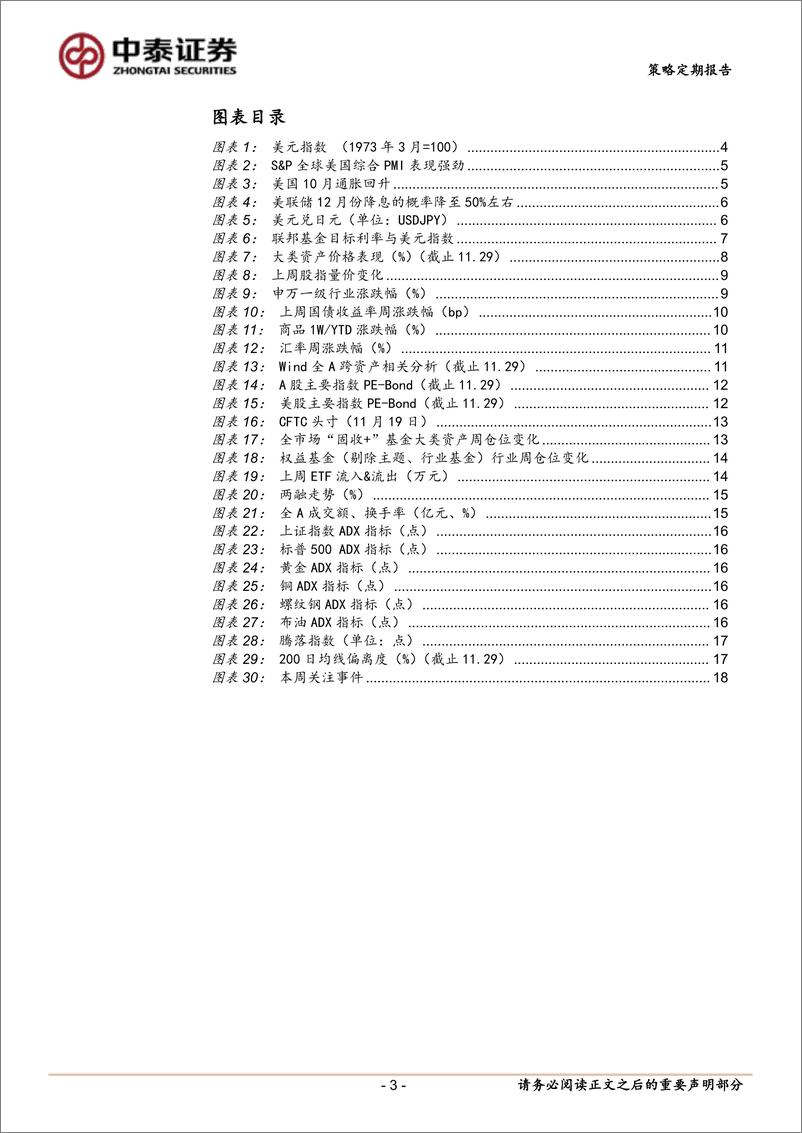 《资产配置跨资产观察周报：美元呈现“过山车”走势，如何看待后续？-241202-中泰证券-19页》 - 第3页预览图