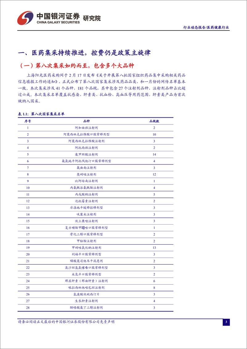 《医药行业月报：集采持续推进，控费仍是政策主基调-20230301-银河证券-18页》 - 第4页预览图