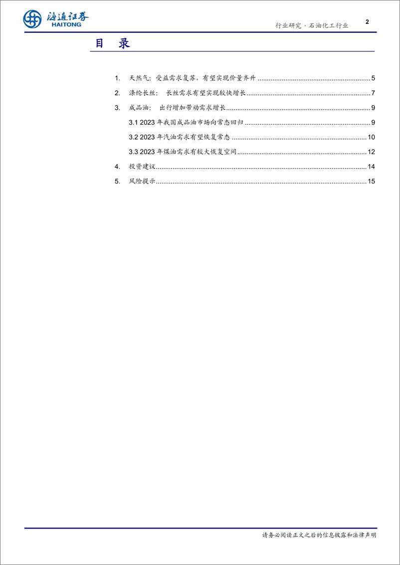 《石油化工行业专题报告：石化行业增长主线》 - 第2页预览图