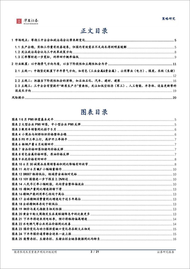 《策略月报：等待变化，中期景气为盾、阶段和主题机会为矛-240701-华安证券-21页》 - 第3页预览图