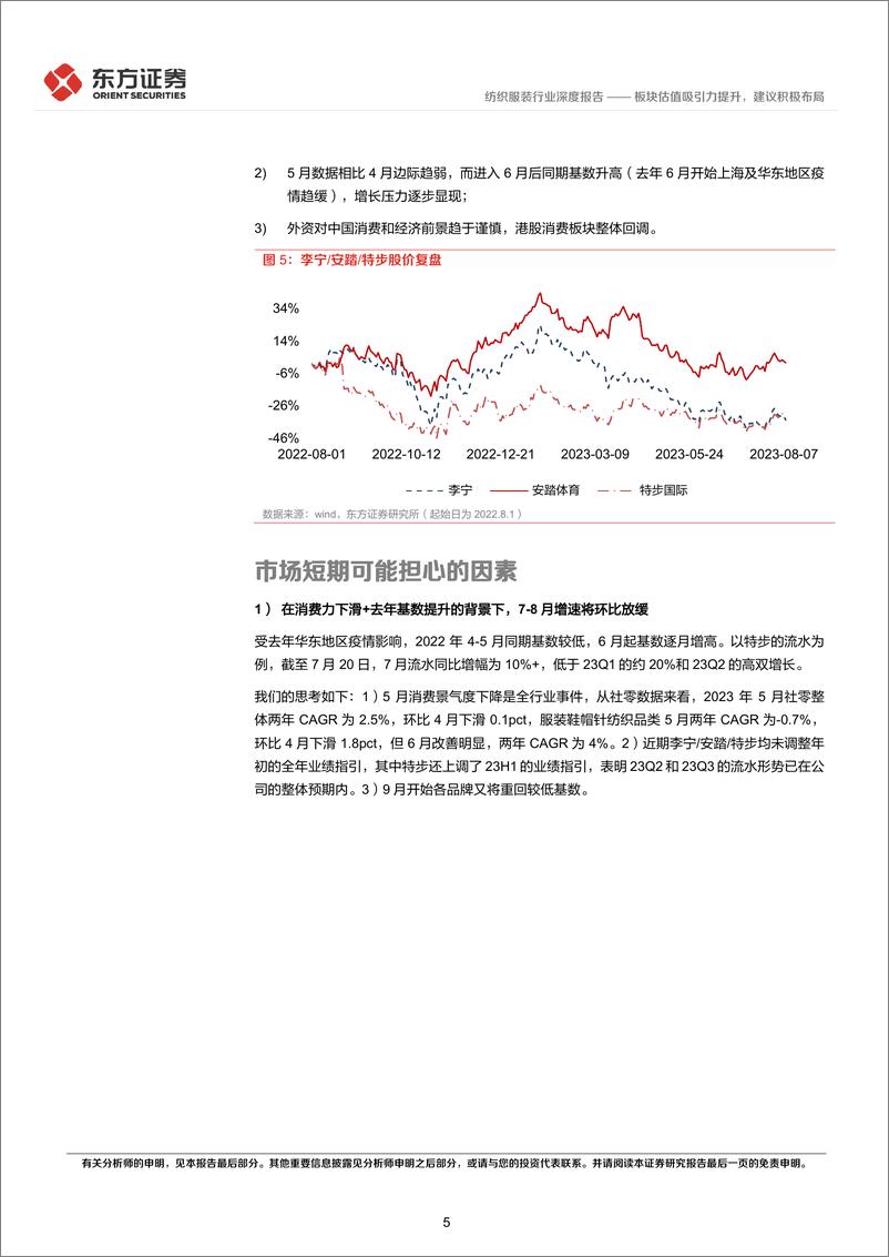 《运动服饰行业深度报告：板块估值吸引力提升，建议积极布局-20230811-东方证券-18页》 - 第6页预览图