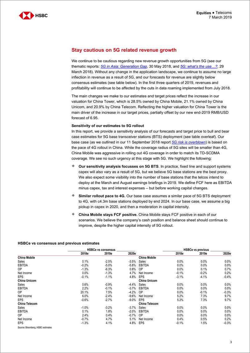 《汇丰银行-中国-电信行业-中国电信业：横在前方的是什么-2019.3.7-28页》 - 第4页预览图