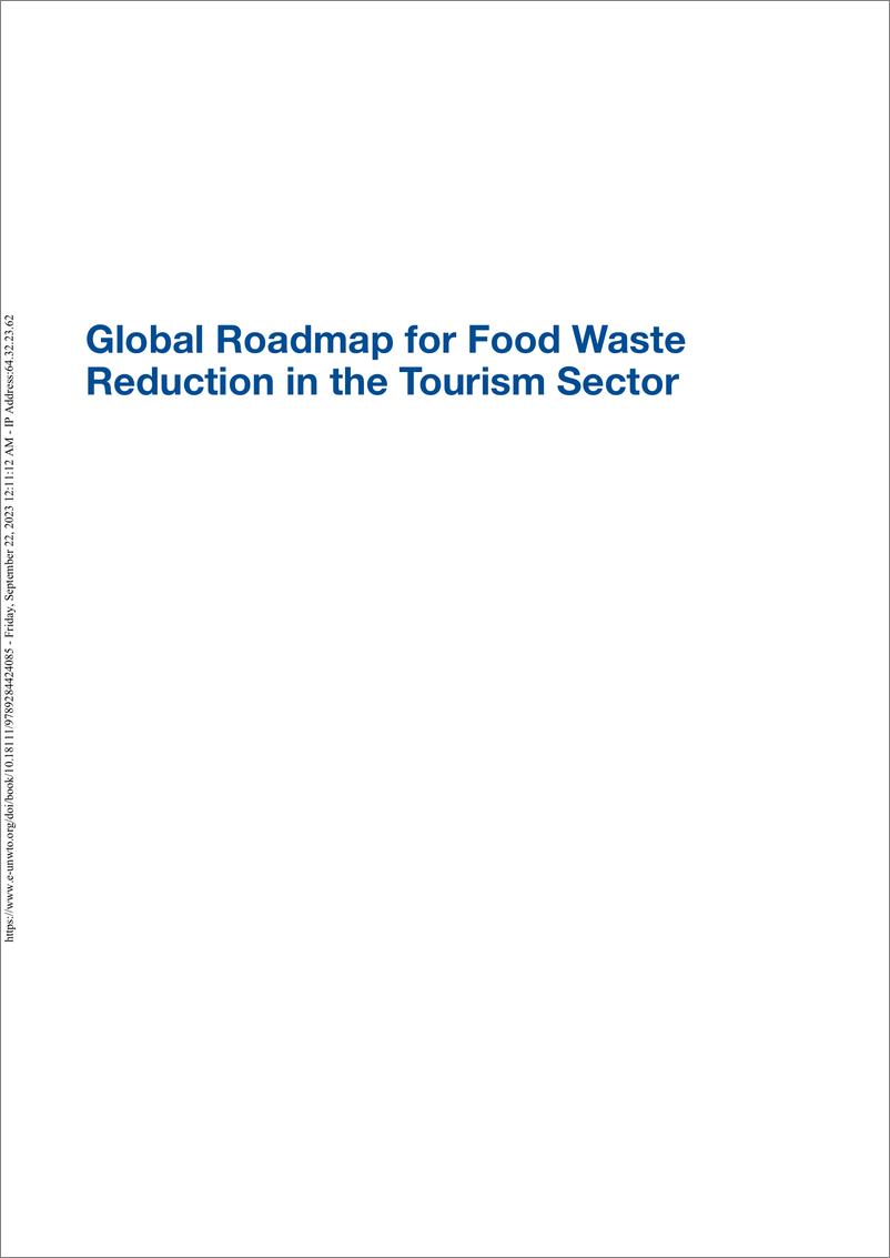 《世界旅游组织-2023年旅游部门减少食物浪费全球路线图-英-70页》 - 第4页预览图