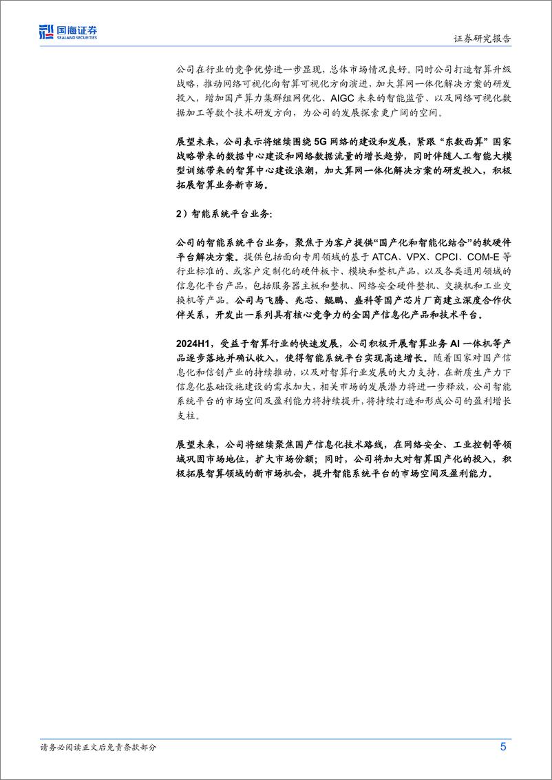 《恒为科技(603496)2024年三季报点评：前三季度营收同比%2b77%25，智算业务持续落地-241105-国海证券-13页》 - 第5页预览图