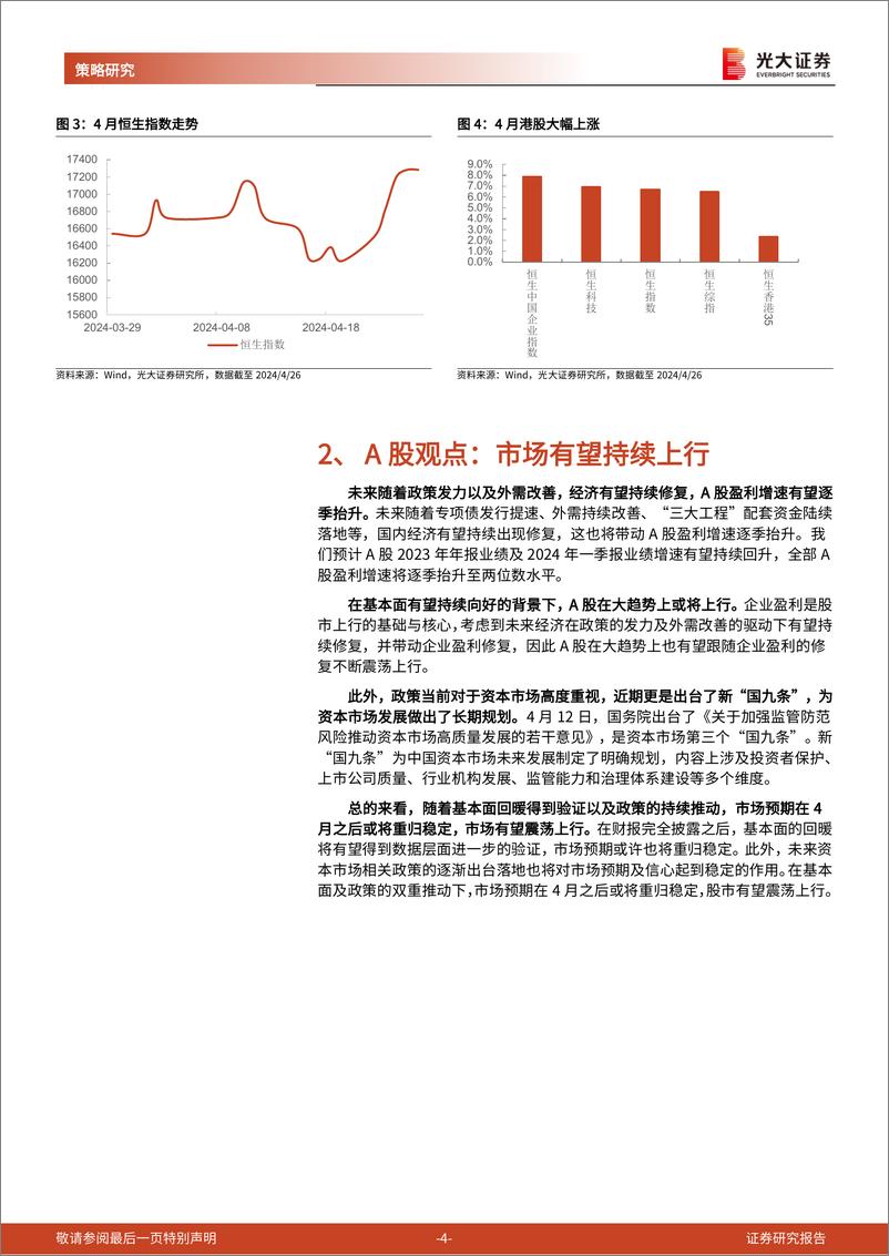 《2024年5月A股及港股月度金股组合：把握市场上行机遇-240430-光大证券-25页》 - 第4页预览图