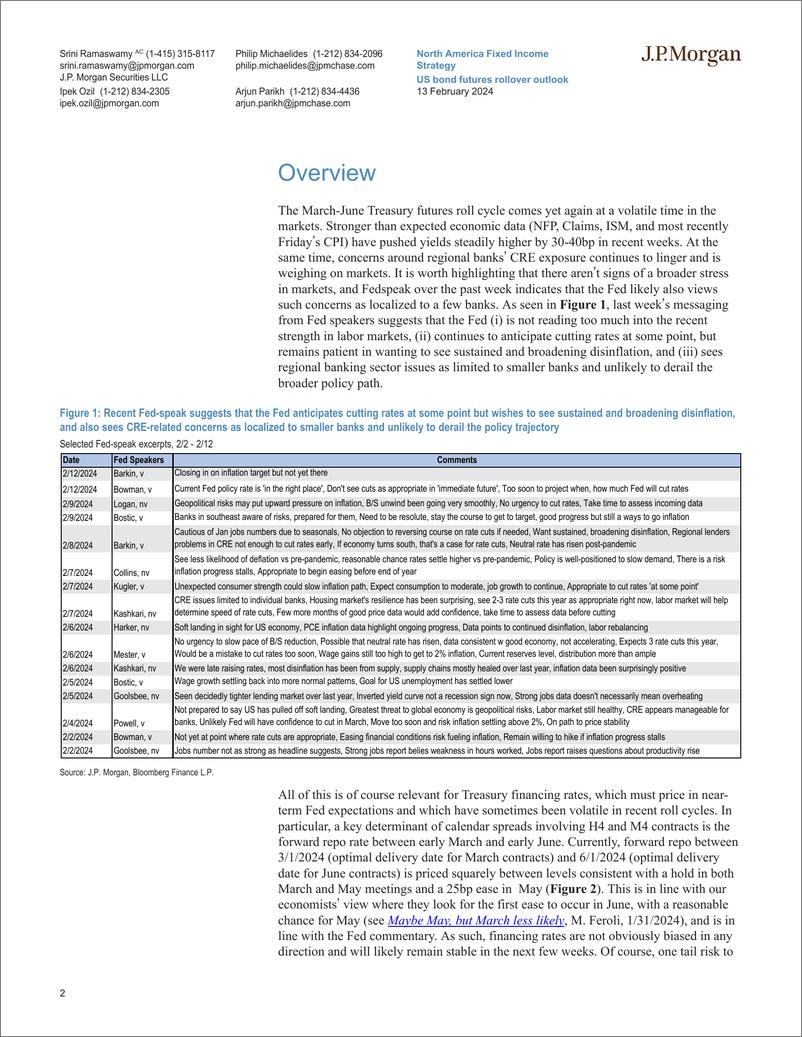 《JPMorgan Econ  FI-US bond futures rollover outlook March 2024  June 2024-106513673》 - 第2页预览图