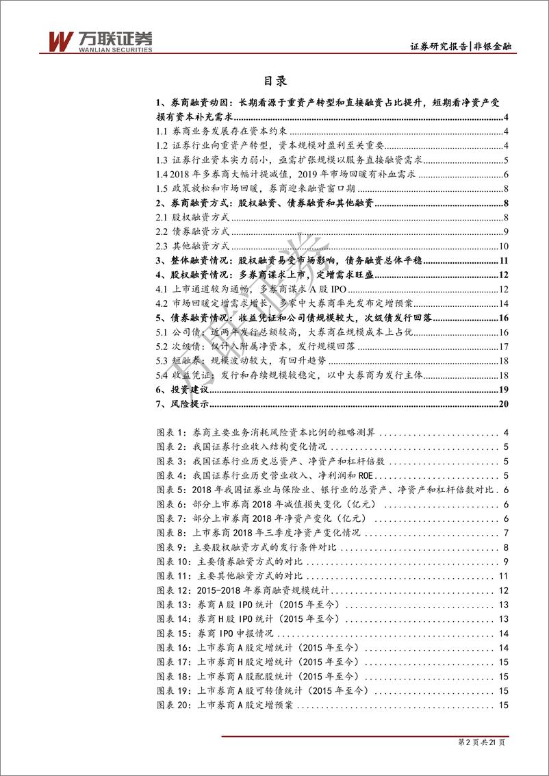 《非银金融行业券商融资专题报告：政策宽松市场回暖，券商“补血”正当时-20190322-万联证券-21页》 - 第3页预览图