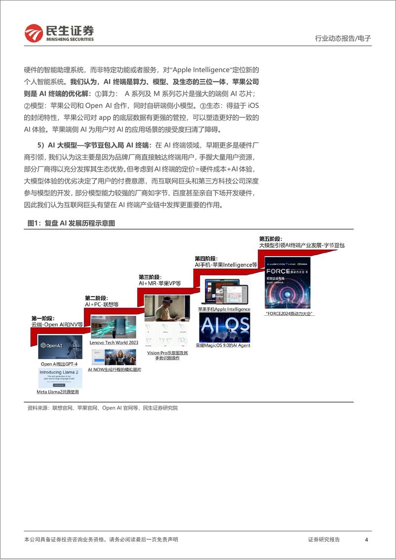 《电子行业动态：豆包出圈，解析字节的AI终端布局-241218-民生证券-16页》 - 第4页预览图