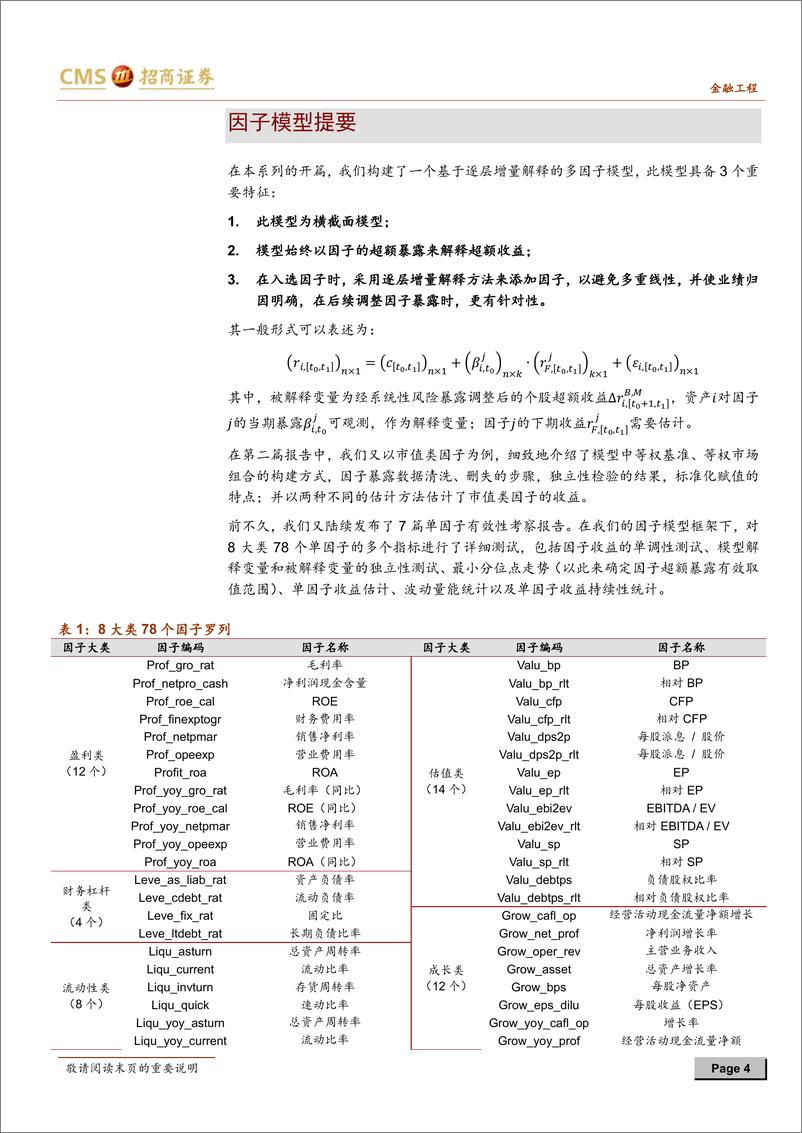 《招商证2018041因子模型系列之十：各大类单因子有效性汇总比较分析》 - 第4页预览图