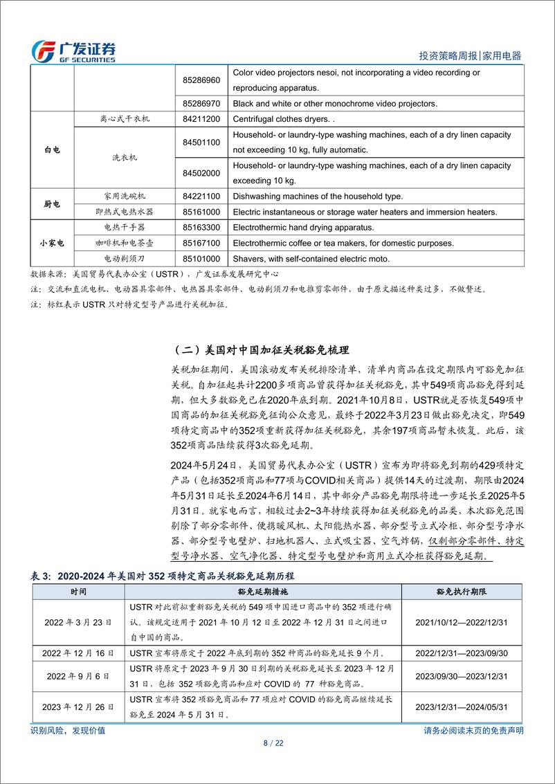 《家用电器行业：加征关税政策落地，预计影响有限-240602-广发证券-22页》 - 第8页预览图