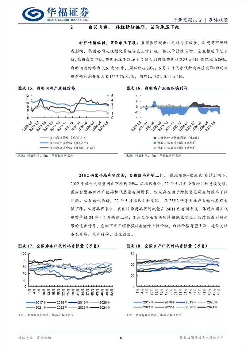 《农林牧渔行业定期报告：供给偏紧，端午猪价跌后反弹-240611-华福证券-11页》 - 第6页预览图