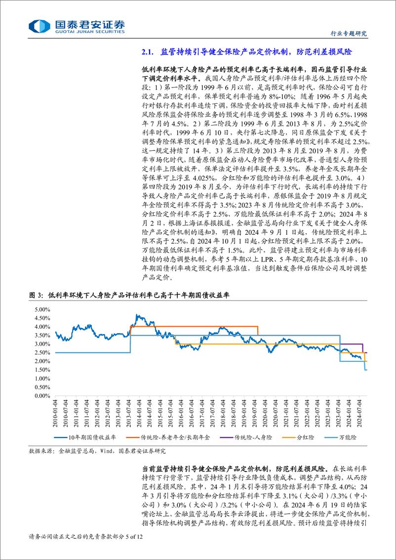 《保险行业利差损风险系列报告之二：负债成本拐点将至，利好缓解利差损风险-240808-国泰君安-12页》 - 第5页预览图