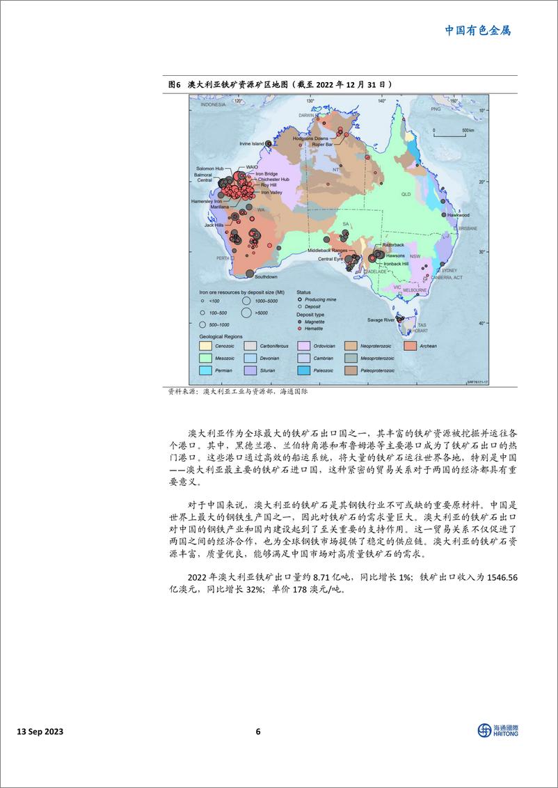 《中国有色金属行业：澳大利亚矿产资源指南（2023版）-20230913-海通国际-45页》 - 第7页预览图