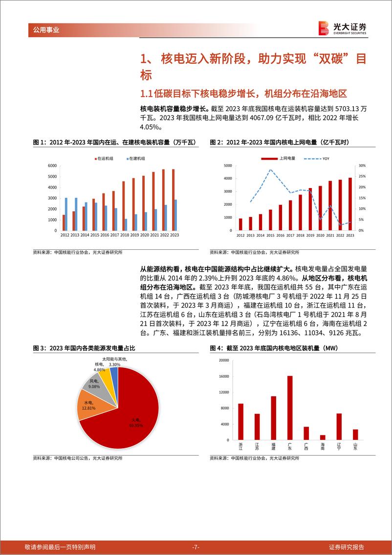 《公用事业行业碳中和深度报告(十三)：发展提速，核电彰显高景气度-240522-光大证券-45页》 - 第7页预览图