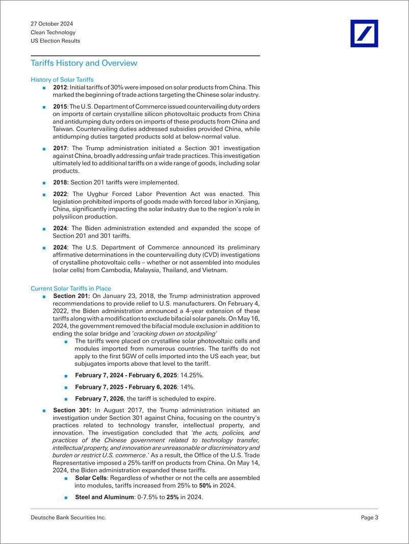 《Deutsche Bank-US Election Results US Election Potential Outcomes  Impact...-111119432》 - 第3页预览图