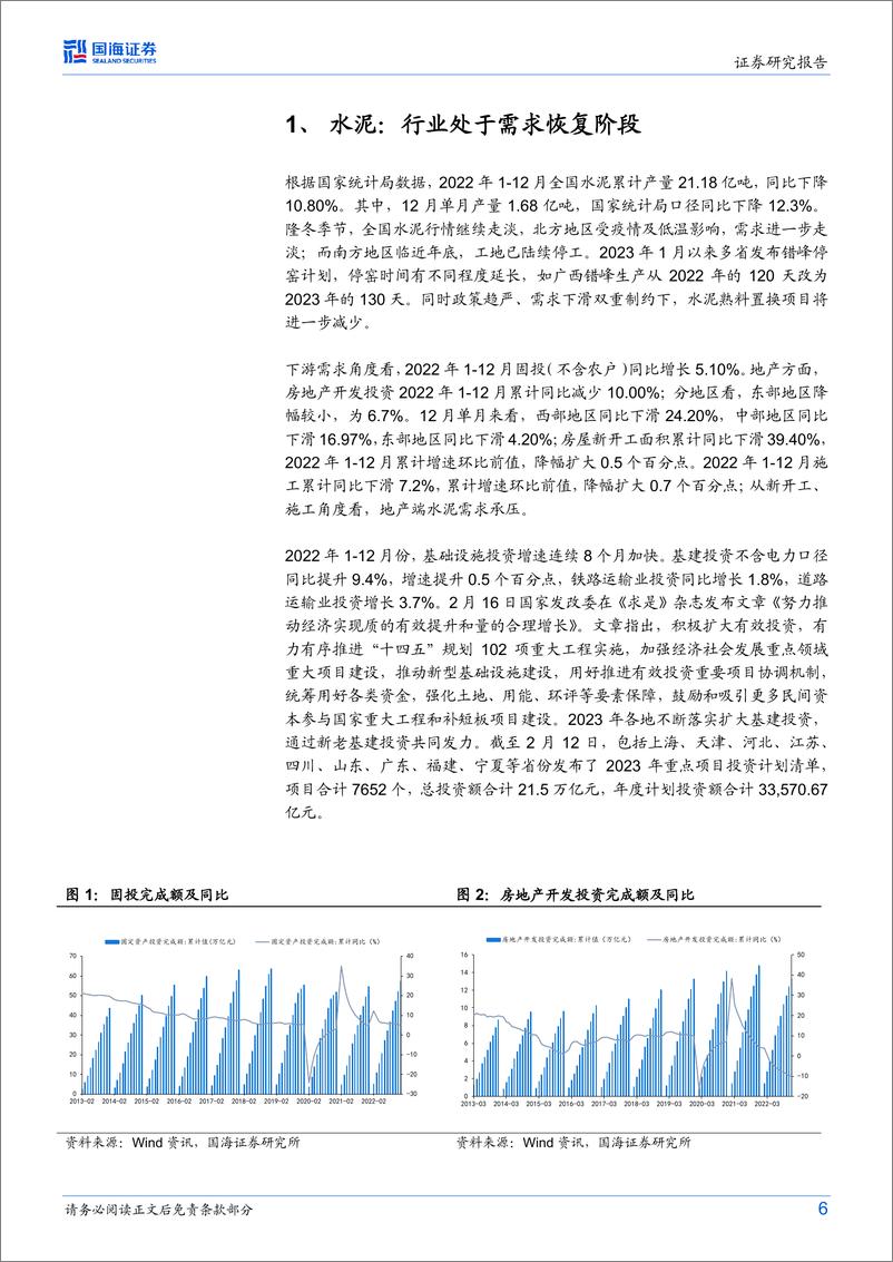 《建筑材料行业月报：节后基建密集开工，关注相关建材需求改善-20230220-国海证券-16页》 - 第7页预览图