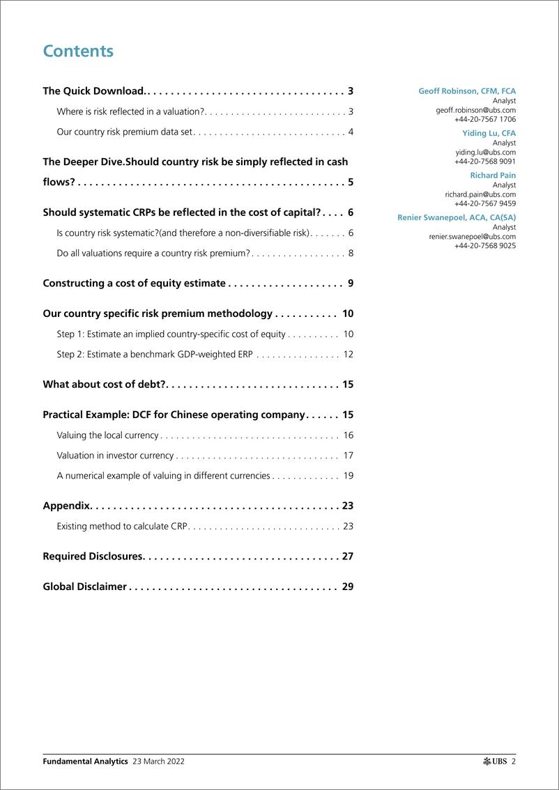 《瑞银-全球量化策略-我们对国家风险溢价的看法：在基本面估值中捕捉国家风险(内部数据集)-2022.3.23-31页》 - 第3页预览图