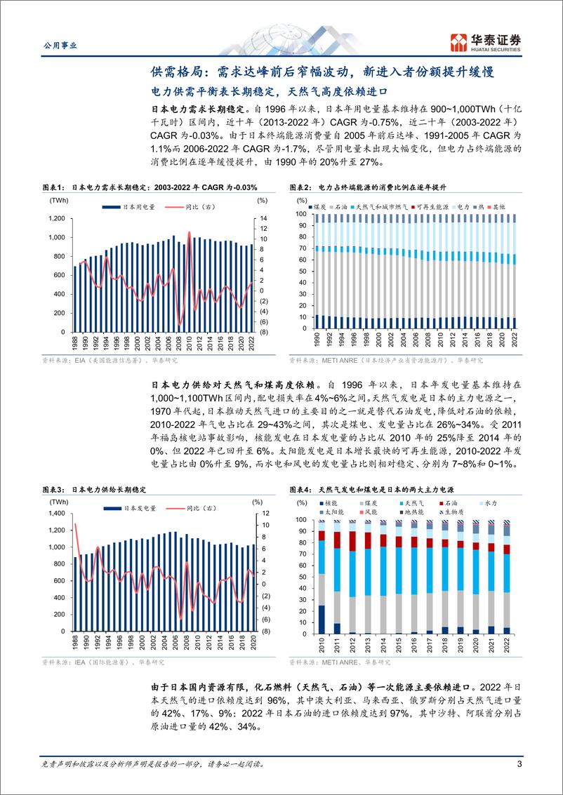《公用事业专题研究：日本电力与天然气：市场化与防御性》 - 第3页预览图
