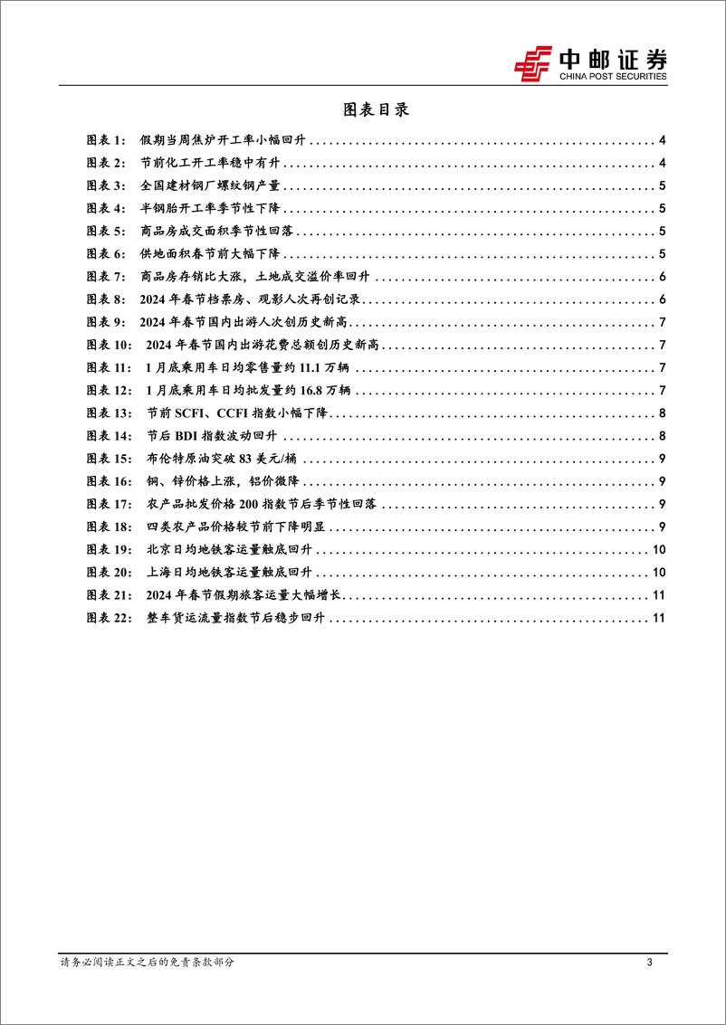 《高频数据跟踪：节中出行娱乐消费热度高-20240218-中邮证券-13页》 - 第3页预览图