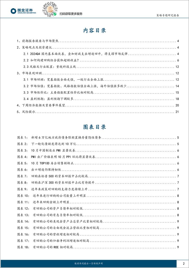 《A股投资策略周度专题：四季度反弹仍有望延续，如何基于“回购”因子获取超额？-241111-国金证券-22页》 - 第2页预览图