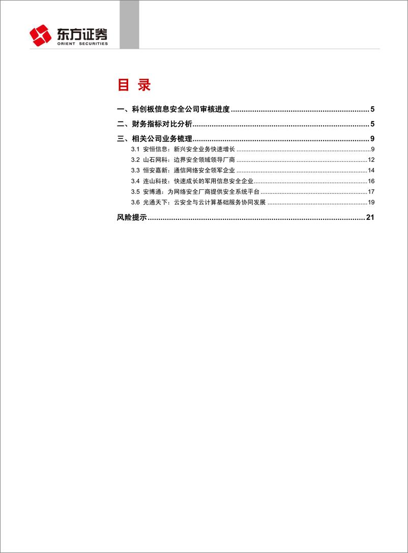 《计算机行业：科创板受理信息安全公司一览-20190825-东方证券-22页》 - 第3页预览图