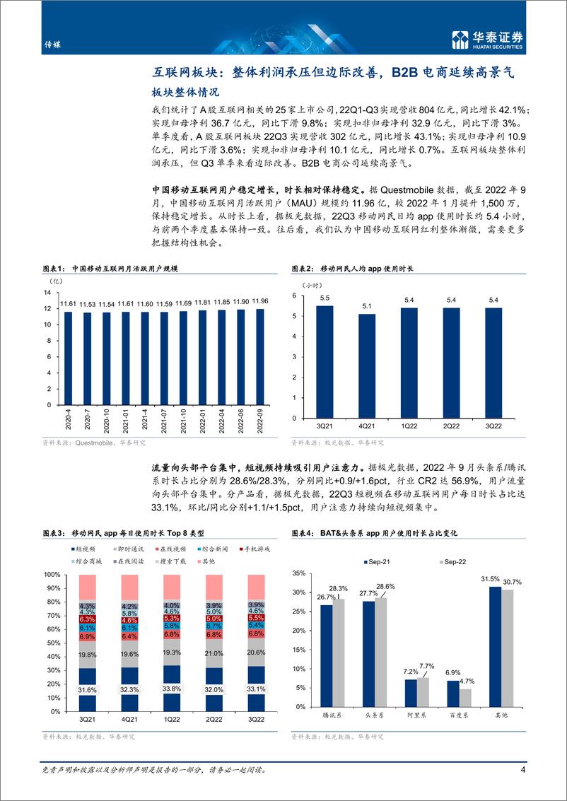 《传媒行业专题研究：整体承压部分回暖，利润率下行-20221110-华泰证券-40页》 - 第5页预览图