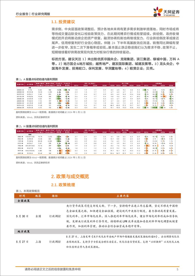 《房地产行业24年5月百强房企销售点评：边际回暖，成效初显-240602-天风证券-17页》 - 第5页预览图