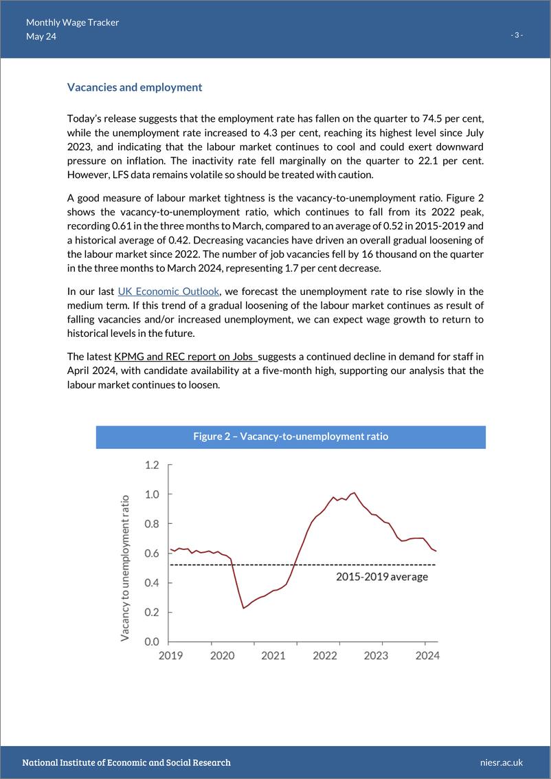 《英国国家经济和社会研究所-月度工资跟踪器-尽管失业率不断上升，但工资增长依然强劲（英）-2024.5-7页》 - 第3页预览图