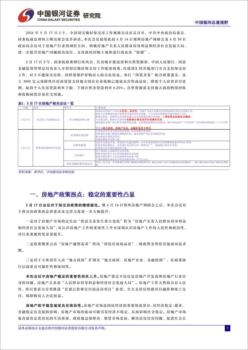 《517地产联合会议总量解读：以时间换空间，加快探索房地产新发展模式-240518-银河证券-19页》 - 第3页预览图