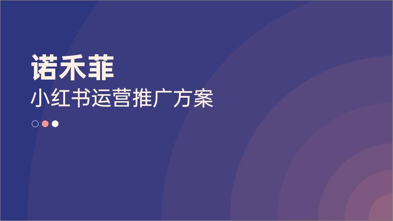 《诺禾菲小红书运营推广方案》 - 第1页预览图