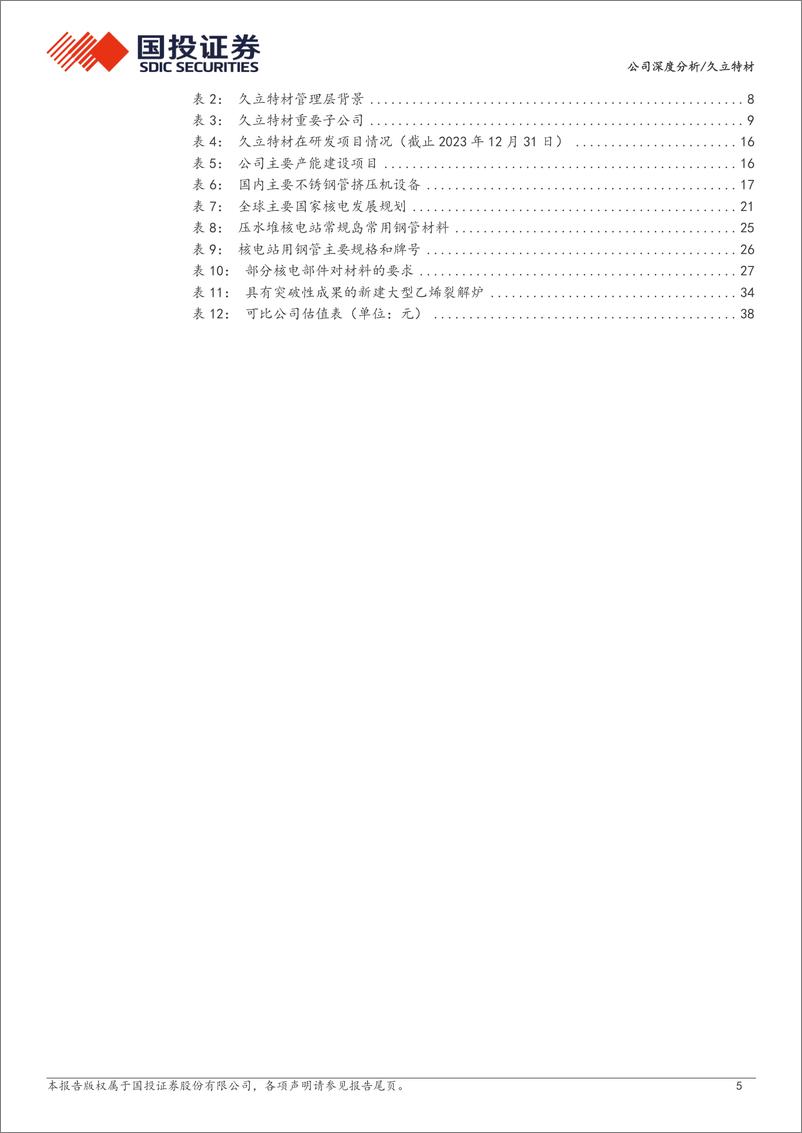 《久立特材(002318)产品高端引领未来，技术创新铸就辉煌-240728-国投证券-41页》 - 第5页预览图