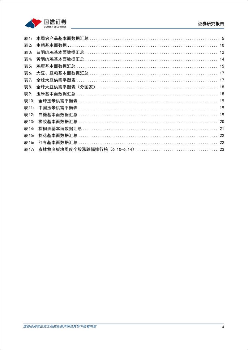 《农业农产品研究跟踪系列报告(113)：短期猪肉消费仍处淡季，看好下半年供减与需增共振-240615-国信证券-26页》 - 第4页预览图