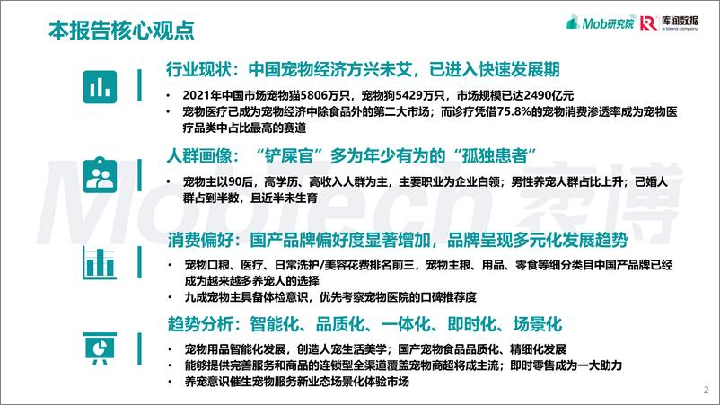 《Mob研究院&库润数据：2022年宠物消费调研报告》 - 第2页预览图