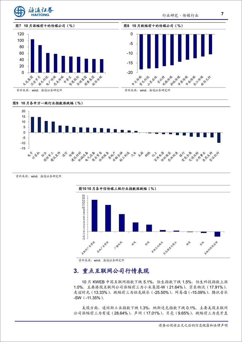 《传媒行业月报-11月报：重视文化强国大Beta，AI应用、并购重组、出海仍为主线-241104-海通证券-11页》 - 第7页预览图