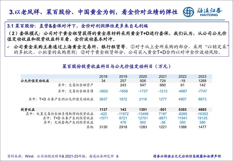 《黄金珠宝行业：如何看待金价对金饰消费以及珠宝公司业绩影响？-240719-海通证券-19页》 - 第8页预览图