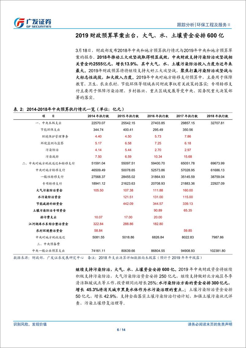 《环保行业深度跟踪：业绩期来临，继续看好板块估值修复-20190324-广发证券-14页》 - 第7页预览图