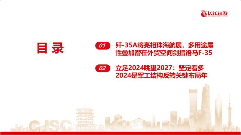 《激浊扬清，周观军工行业第92期：歼-35A将亮相珠海航展剑指洛马F-35-241110-长江证券-35页》 - 第3页预览图